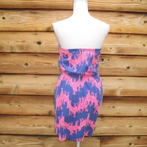 Lilly Pulitzer Windsor Giraffe Print Pima Cotton Dress Blue