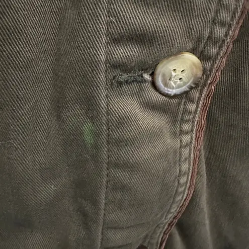 Vintage Cabin Creek Barn Coat Army Green Corduroy Trim Classic Preppy 2XL Size XXL