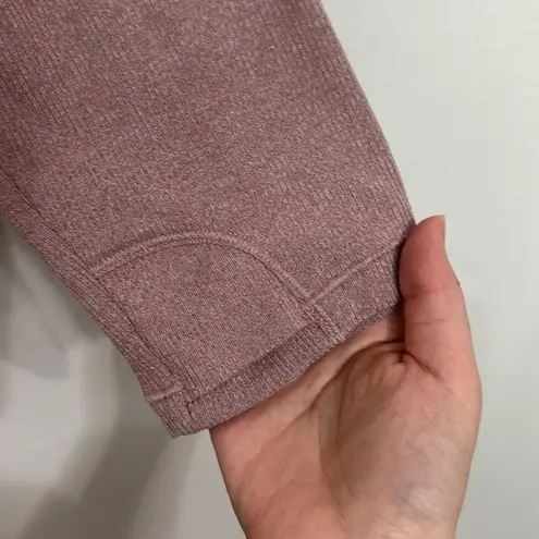 Athleta  Uptempo Ribbed Stretch Long Sleeve Vneck Henley Top Palermo pink Size 2X