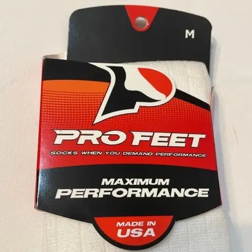 Pro feet socks women white black performance lightweight socks NWT Sz medium