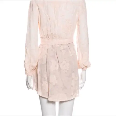 ALC Frank ALC Light Pink Long Sleeve Lace Mini Buckle Dress