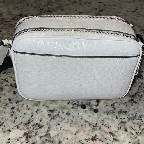 Karl Lagerfeld Maybelle Crossbody Bag Double Zip White With Pins Pouch NWT $228