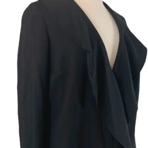 Christopher & Banks Ruffle Front Black Blazer Long Sleeve Women's Size 1X Plus