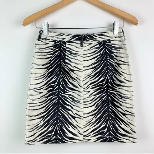 Secret Mission Terni Zebra Print Skirt XS NWT $180