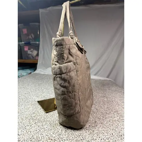 Marc by Marc Jacobs Taupe Quilted Nylon Tote Bag Large Women's Casual - Image 2