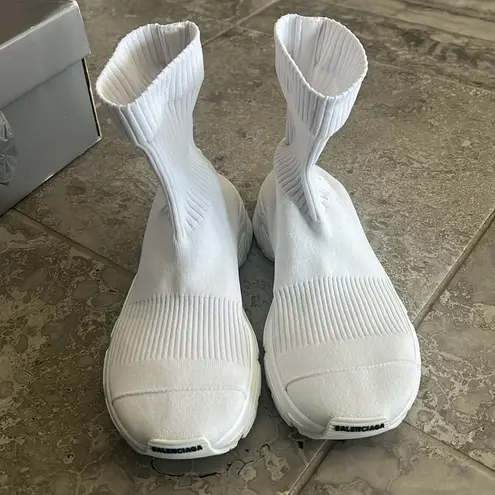 Balenciaga Speed 3.0 Knit High Top Sock Sneakers in White, Size 40 NEW in Box