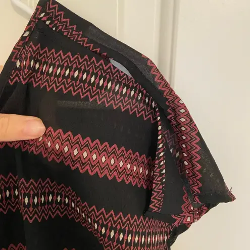 Bar III EUC |  women’s‎ dark color patterned cinched waist dress — small