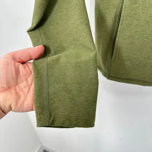 Beyond Yoga Olive Green Zip Up Jacket Athleisure Fitted Pilates Gym Size Medium
