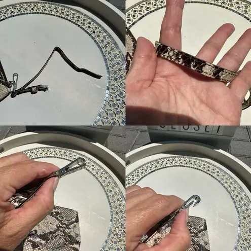 Donald Pliner Courture Donald J Pliner snakeskin leather clutch/wristlet