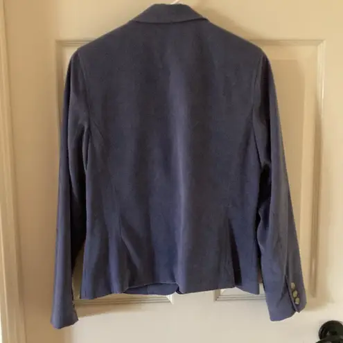 Orvis Vintage 1970s Blue Suede Style Women’s Blazer Textured Like New Size 6