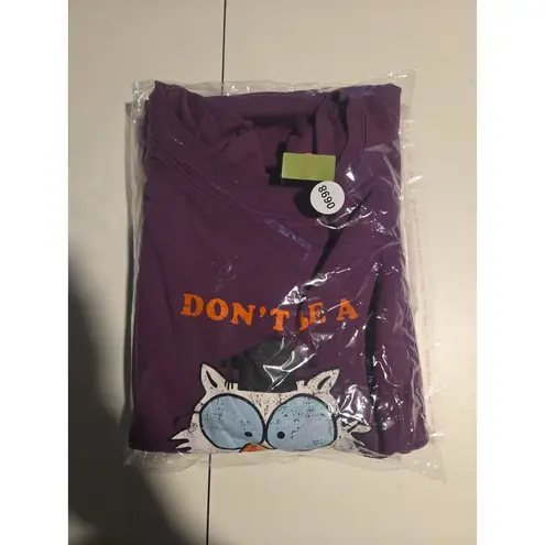 Tootsie Pops Junior Women's Owl Sleepshirt Nightgown Wise Guy XXL Sleep Shirt Purple