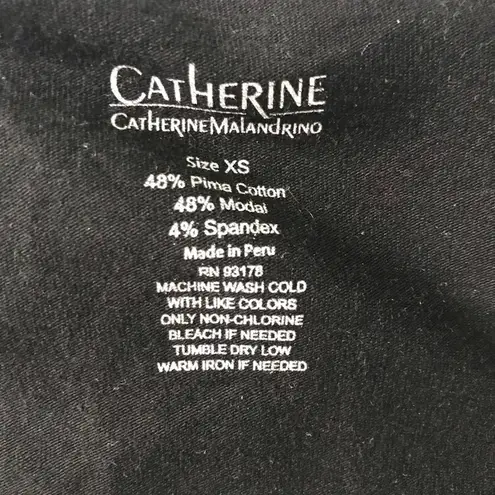 Catherine Malandrino Short Sleeve Tee Black XS