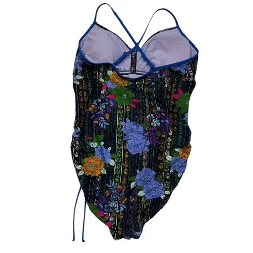 prAna Swimsuit Womens XL Mixed Floral Print 1 Piece Beach Resort Travel Swimwear