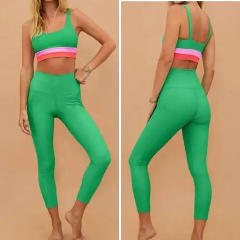 Beach Riot NWT Sport Island Green Summer Pocket 7/8 Legging- Size XS