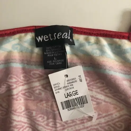 Wet Seal  Womens Basic Print Spaghetti  Strap Tank Sz L