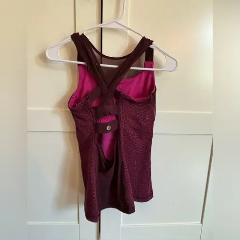 Lululemon  Ready Set Sweat Tank Top - Star Pixel in Raspberry Activewear Size 4