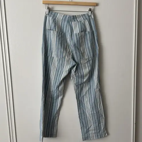 Lacausa 2 Rowan Cotton Pants in Blue Stripes