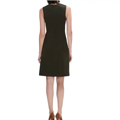 MM.LaFleur Women’s Annie Olive Green Vneck Sheath Mini Dress size 6