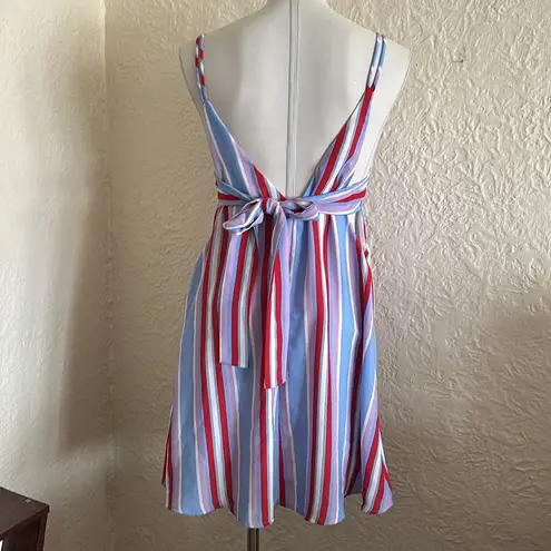 Lulu’s Set Sail Light Blue Multi Striped Tie