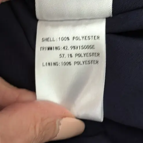 Miss Patina London Bowie Cat Ziggy Stardust Navy Polkadot Kitty Collar Dress Blue Size M