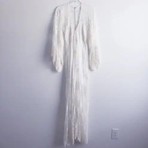 Jen's Pirate Booty Lace Bohemian Maxi V-Neckline Dress