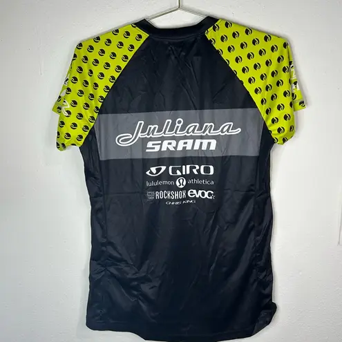 Juliana SRAM Women’s Cycling Jersey Large Black Yellow MTB Short Sleeve