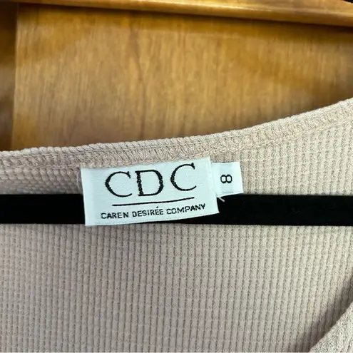 Vintage CDC Mixed Media Sleeveless Maxi Dress Size 8 Neutral Lagenlook Minimal