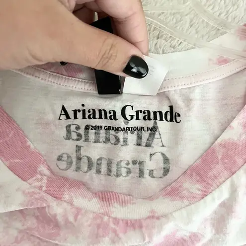 Ariana Grande H&M Divided Thank U Next Pink Tie Dye Cropped Tee Top Size Large