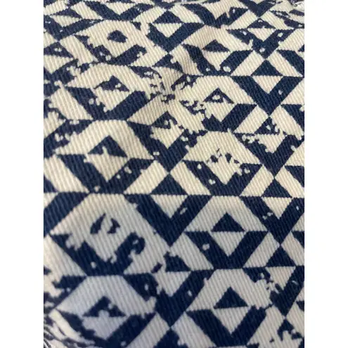 Architect Womens Geometric Print Shorts Size 20W Blue & White Cotton/Spandex