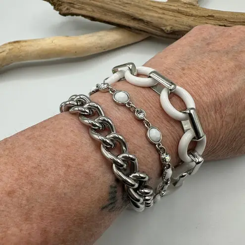 Lia Sophia Wayfarer Three Strand Chain Link Bracelet