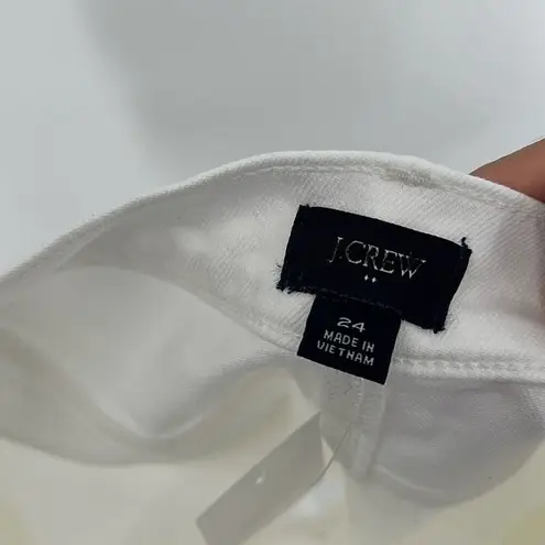 NWT J. Crew Womens Optic White Wash Solid Zip Fly Classic Denim Short Size 24