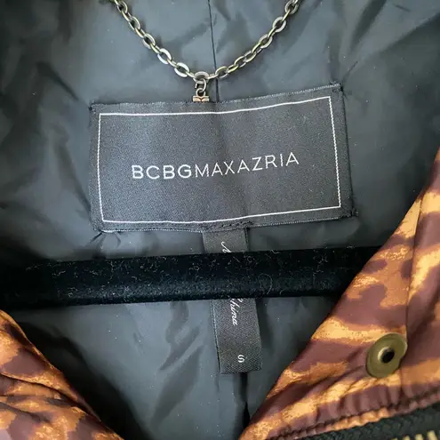 BCBGMAXAZRIA  leopard quilted puffer vest▪️size S