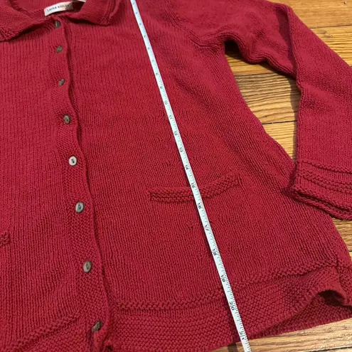 Laura Ashley VTG Red orange button up cardigan