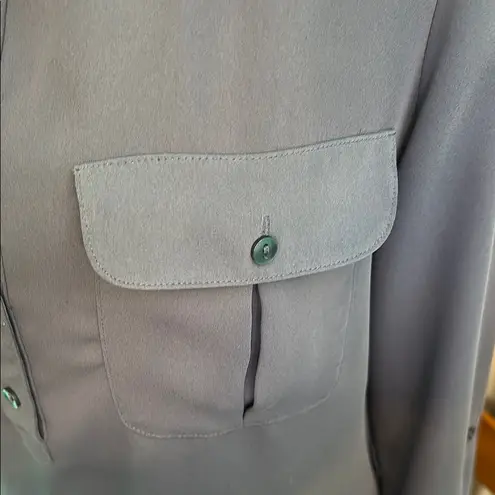 Adrienne Vittadini AV Elegant Blue Shirt Dress