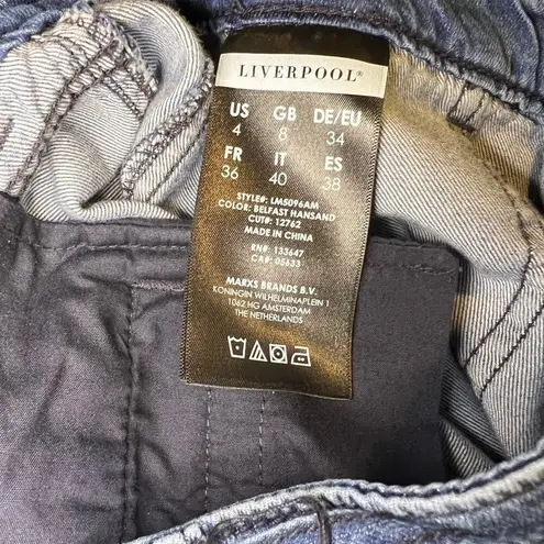 Liverpool Jeans Company Women's Cropped Jeans with Tie Belt Size 4