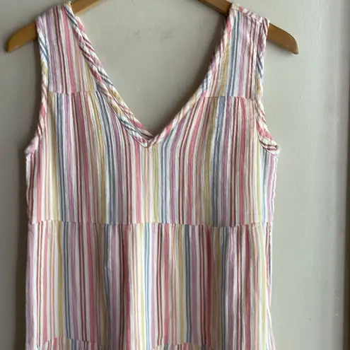 Marine layer Corinne Maxi Dress Rainbow Stripe