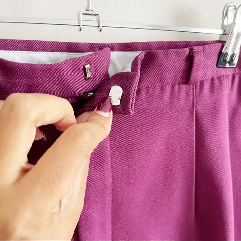 LORD ISAACS | Vintage Raspberry High Waisted Pleated Dress Pants Sz M Size M