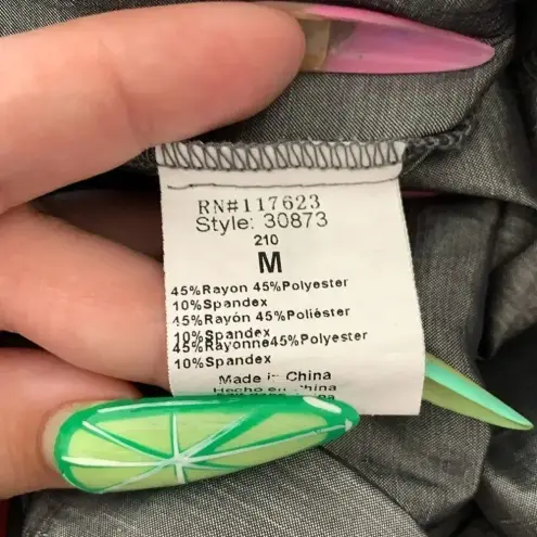 Cray Silver Black Strapless Bow Dress Size M Silver Size M