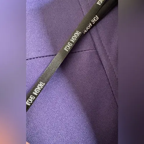 Tadashi Shoji tiered ruffle strapless purple gown MEASUREMENTS