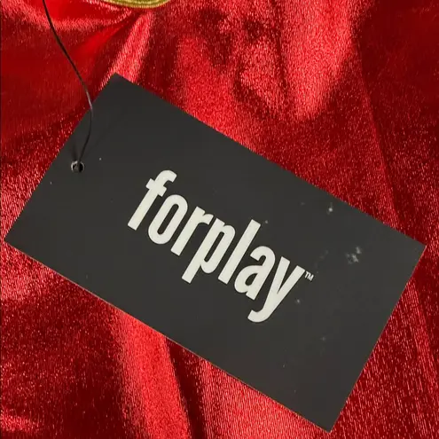 Foreplay NWT Sexy Superhero Strapless Bodysuit Costume Red Size XL