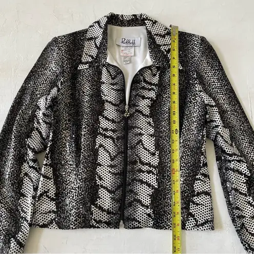 Joseph Ribkoff Sequin Animal Print Blazer Jacket with Matching Camisol Size 8