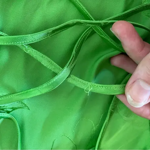 Rat & Boa Carine Green Floral Jacquard Open Back Corset Maxi Dress Medium