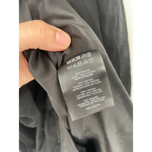 Dries Van Noten Solid Black Sleeveless Scoop Neck Tie Waist Dress Size 40