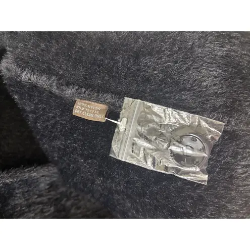 J. McLaughlin SOFT BLACK Button Front Stadium Coat Size M Trench