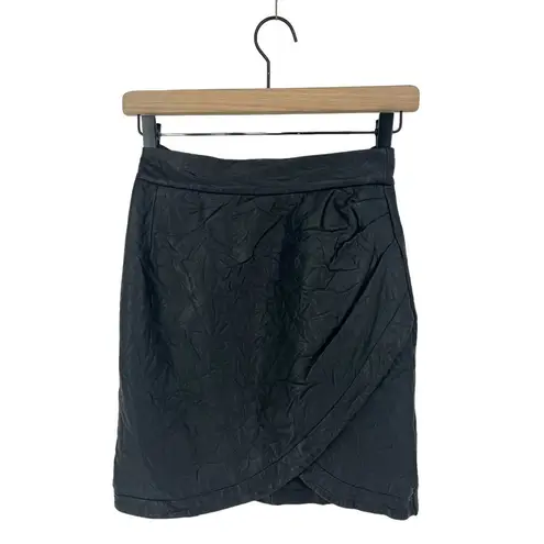 Zadig & Voltaire Leather Julipe Skirt in Black