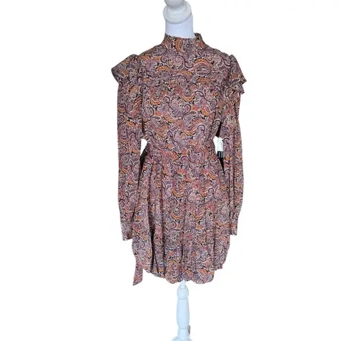 Ulla Johnson - NWT Luna Long Sleeve Silk Dress in Goldenrod - Wine Sz 4
