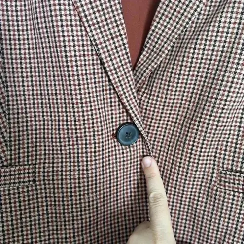 A New Day NWT  Red Oversized Perfect Plaid Fall Blazer Jacket Size XXL