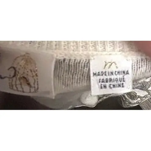 Charlie & Robin Anthropoloie Cardigan M Cream Jewel & Key Soft Neutral Preppy Green Size M