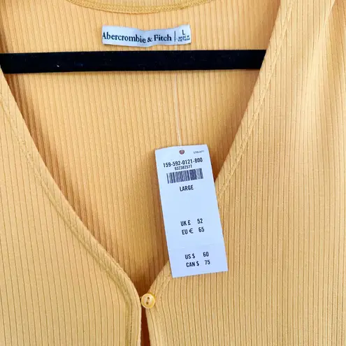 Abercrombie & Fitch Abercrombie | NWT‎ Triple Keyhole Knit Mini Dress in Yellow Size Large