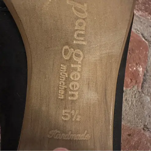 Paul Green Munchen Black Leather LaceUp Open Toe Women's Sandals Handmade size 8